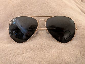 Ray-Ban Polarized Aviators Gold Frame RB3025 001/58 58-14 Authentic
