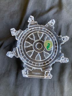 Waterford Crystal Ship's Wheel Paperweight / Nautical Sculpture – Mint Condition