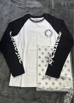 White and black chrome hearts long sleeve shirt