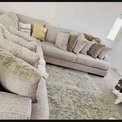 Deep Seating Big Size Light Color Cozy Couch Sectional 🎈Living Room Set✅ New Brand 💯