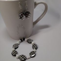 Handmade Earrings And Matching Bracelet