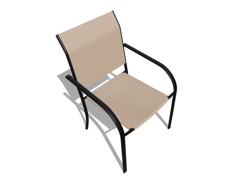 Stack Sling Chair silla Pelham Bay Stackable Steel Frame Stationary Dining Chair Tan Sling Seat Lowe's Patio Matte Black Finish