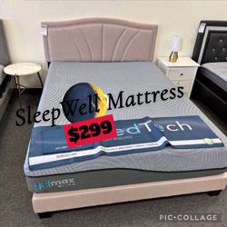 Queen Size Bed Frame With Pillow Top Mattress Included 