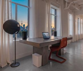 Minimal Brutalist Yeezy Headquarters Concrete Table