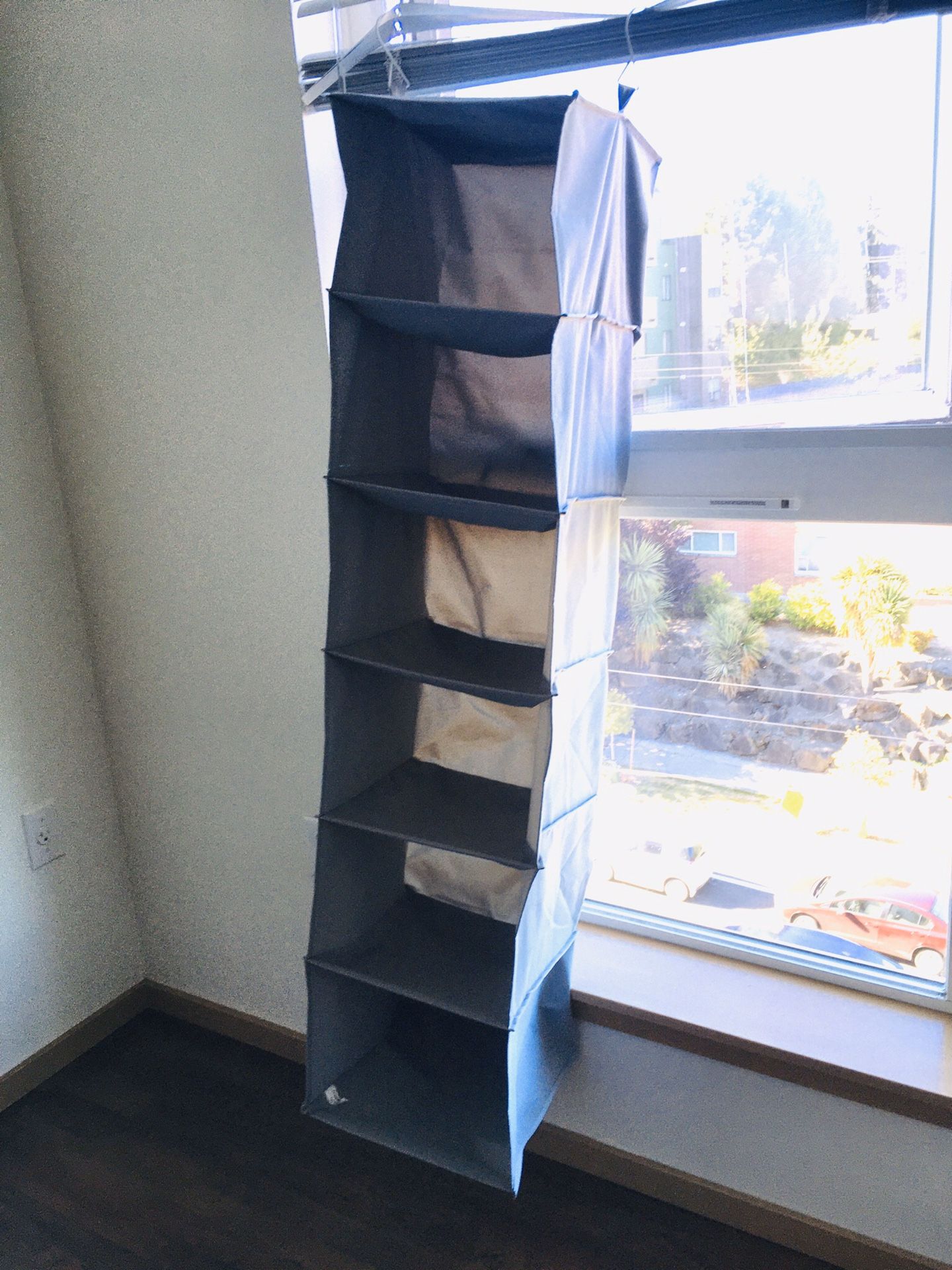 6 shelf hanging fabric storage organizer