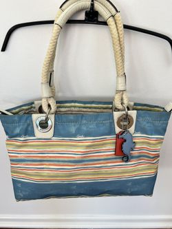 Coach Striped Nylon Bag
