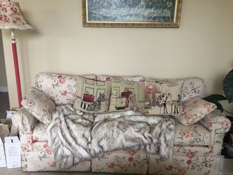 Vintage sofa and marble table