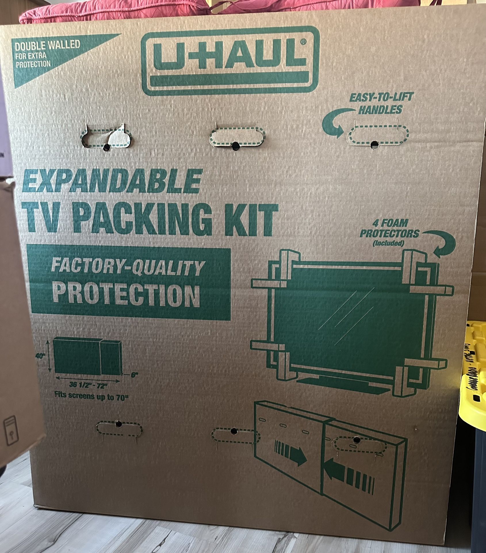6 x Tv Moving Boxes U Haul