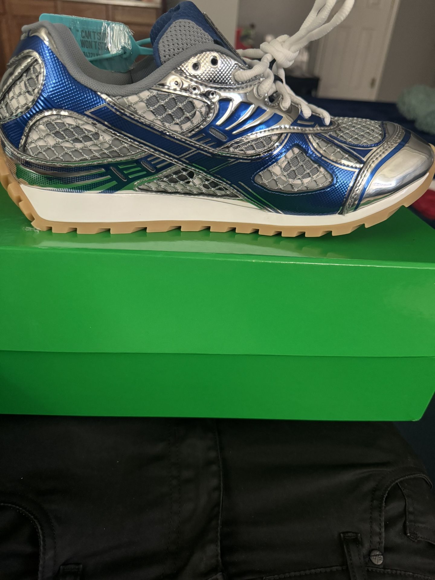 Blue Bottega Veneta Orbit Sneakers