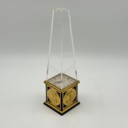 JAEGER LECOULTRE EGYPTIAN OBELISK 8 DAYS RESERVE DESK CLOCK MINT 100% GENUINE