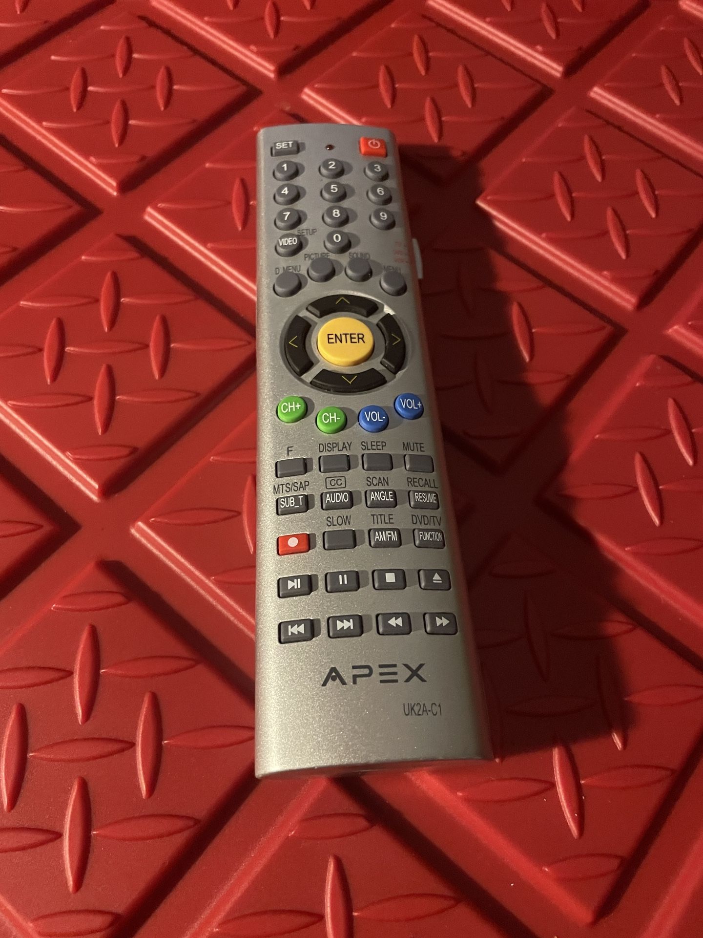 Apex UK2A-C1 remote control Tested And Cleaned TV DVD Combo OEM Television
