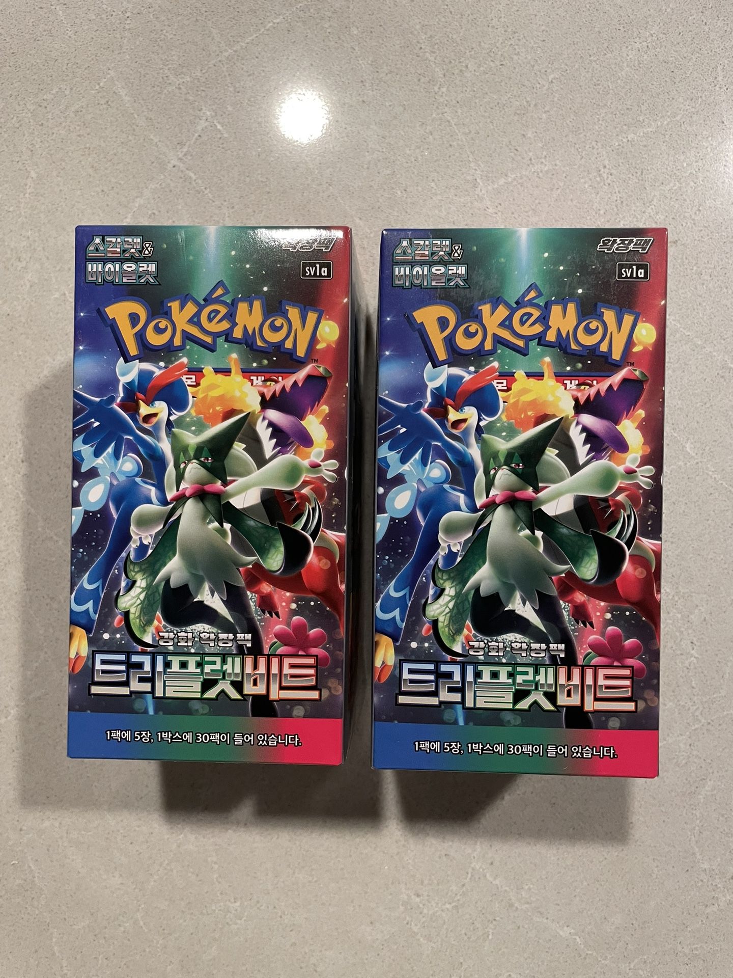 Triple Beat Korean Booster Box *SEALED* Pokémon Scarlet & Violet Dendra Dedenne Tauros Magikarp Pokemon sv1A