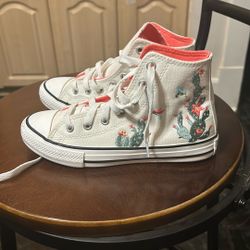 Converse Chuck Taylor All Star Succulents High-Top Sneaker - Little Kid - Vintage White