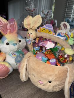 Easter Basket With Easter Bunny 