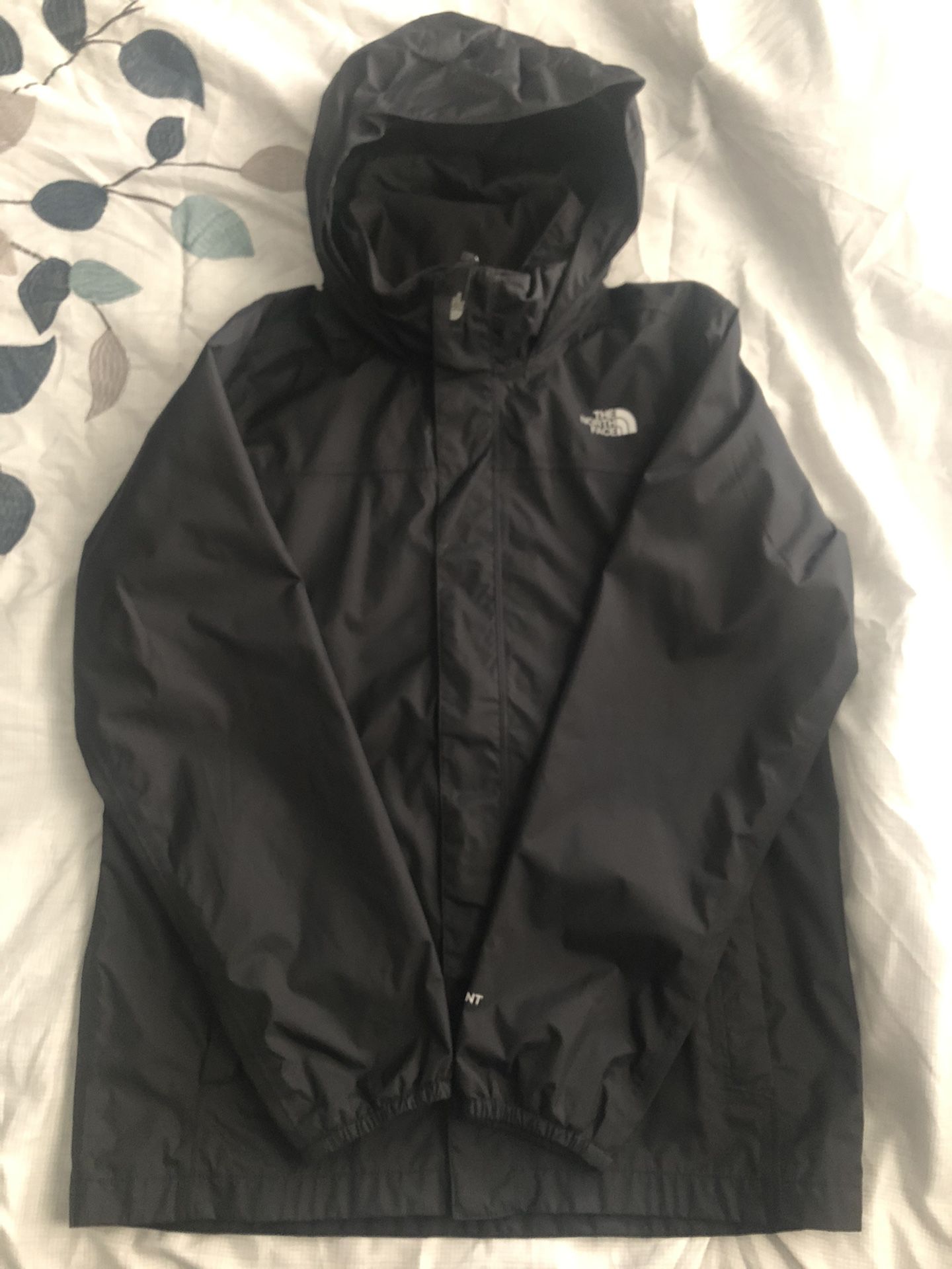 THE NORTH FACE Boys Hooded Black Waterproof Jacket Size 14/16 GREAT CONDITION