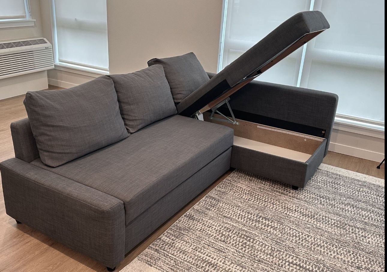 IKEA Gray Friheten Sectional Sofa Bed Couch - FREE DELIVERY 🚚