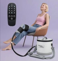 Cold Therapy Machine with Programmable Timer -
Portable Ice Therapy System for Knee Surgery,
Shoulder, Hip, and Ankle Recovery, Pain Relief with
Compr
