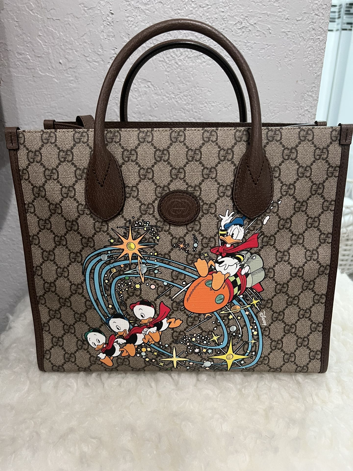 Authentic Gucci Donald Duck Tote Bag