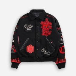 CIVIL REGIME Kylo Ren Letterman Jacket in Black LARGE