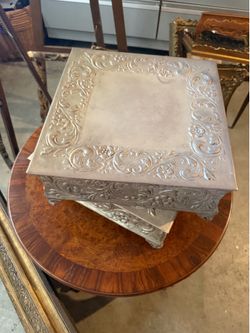 Vintage Silver Plate Repoussé Decorative Boxes – Set of 2