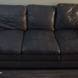 Real Gray Leather couches (Not Pleather)!
