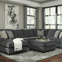 Tracling Slate LAF Sectional without Ottoman

