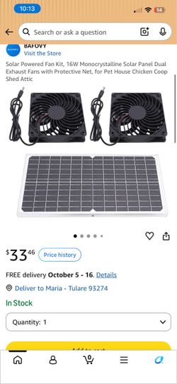 New small solar fan