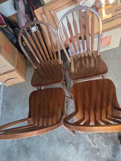 Amish Wooden Chair Set
