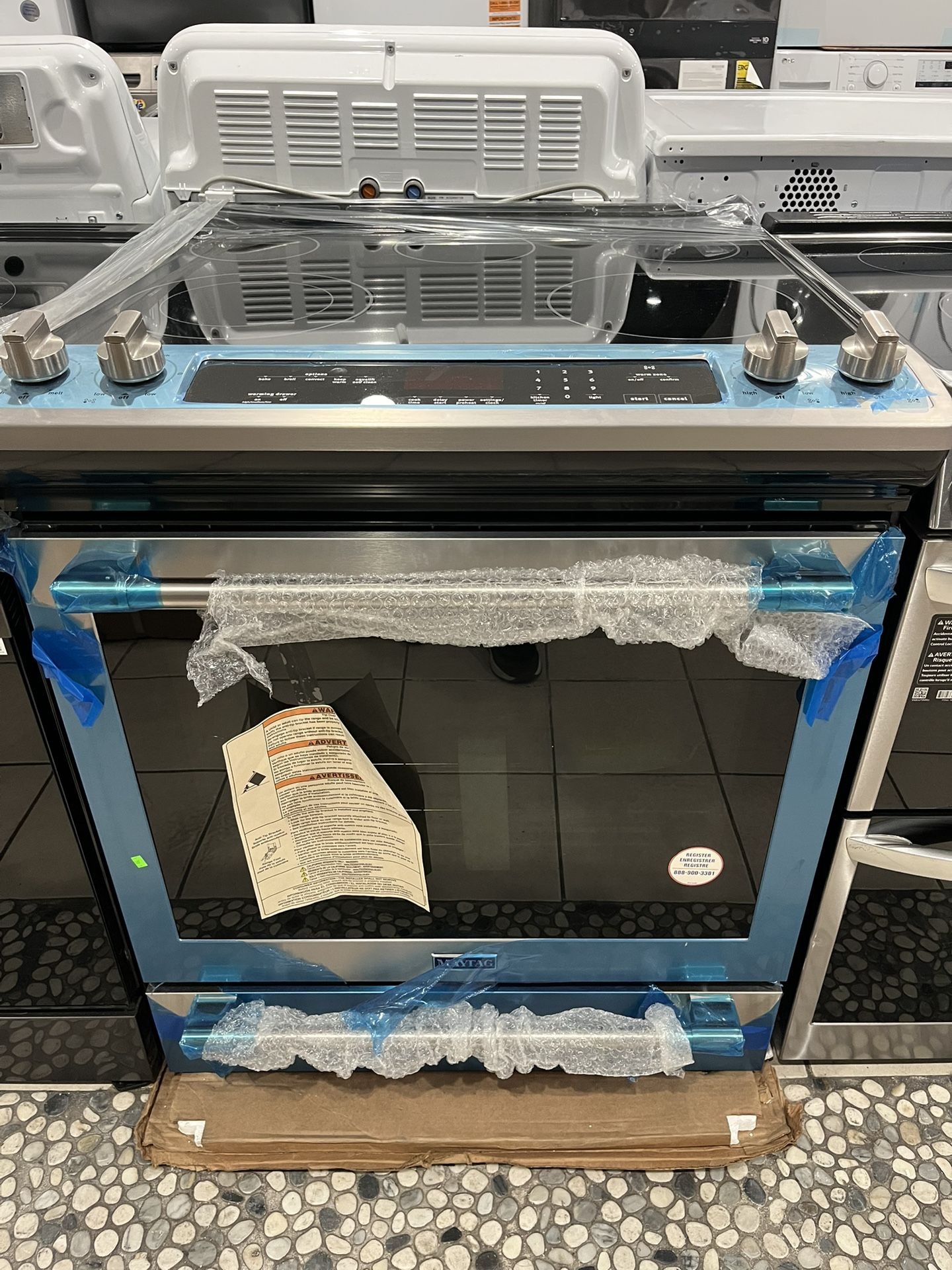 Electric Stove Slide Maytag In Stainless Steel 