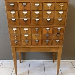 Authentic Antique Library Card Catalog 