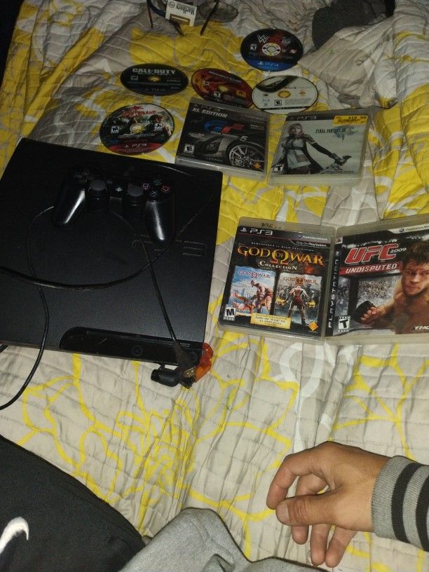 PS3 With Controller And Games