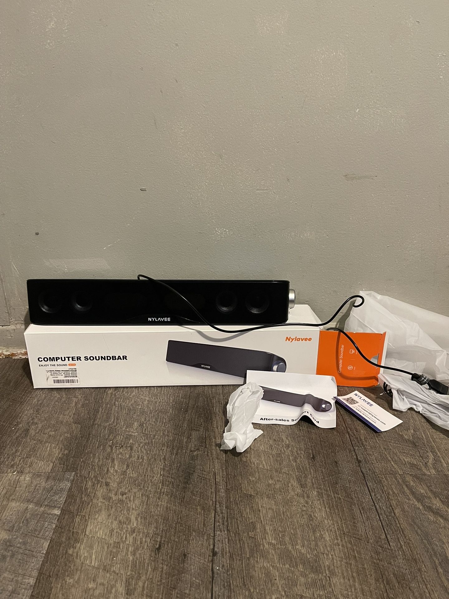 Computer Speakers, HiFi Sound Quality Computer Sound Bar, USB Powered PC Speakers, Bluetooth 5.0 and 3.5mm Aux-in Computer Speakers for Desktop, Lapto