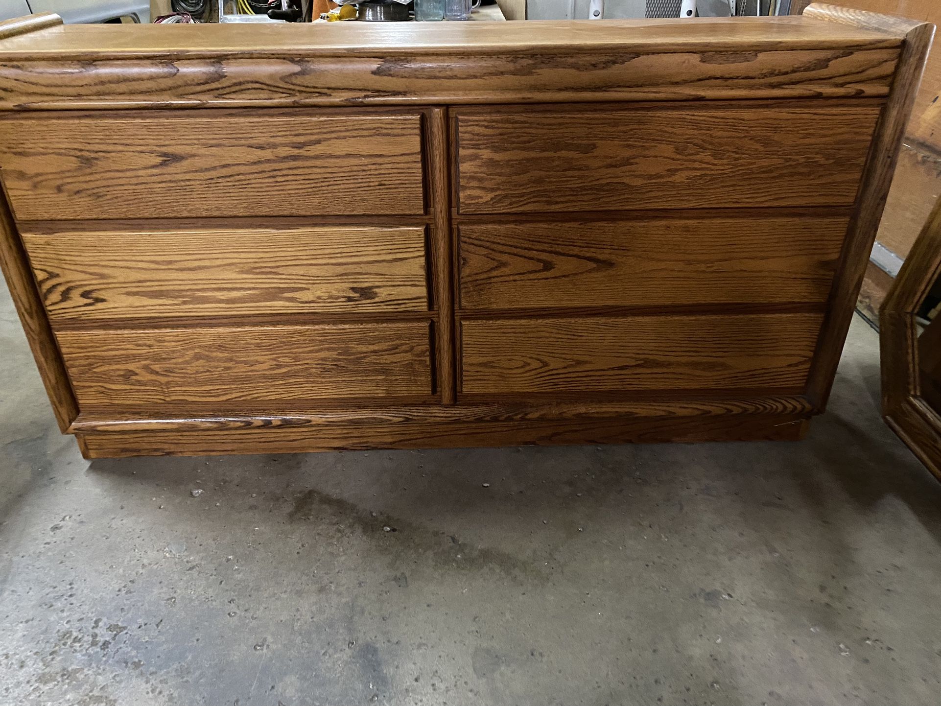 Dresser And Oversized Mirror 