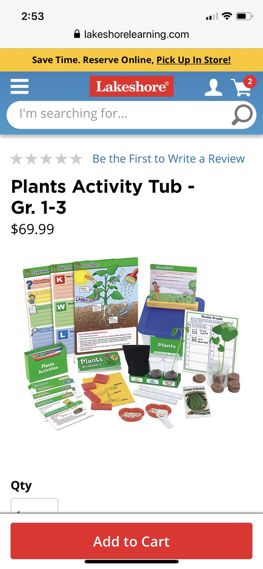Homeschool plants and earth Educational grade 1-3 activity tub