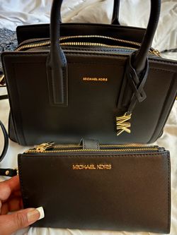 Michael kors satchel and wallet set black and Authentic