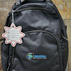 Black Commuter Logo Backpack. New