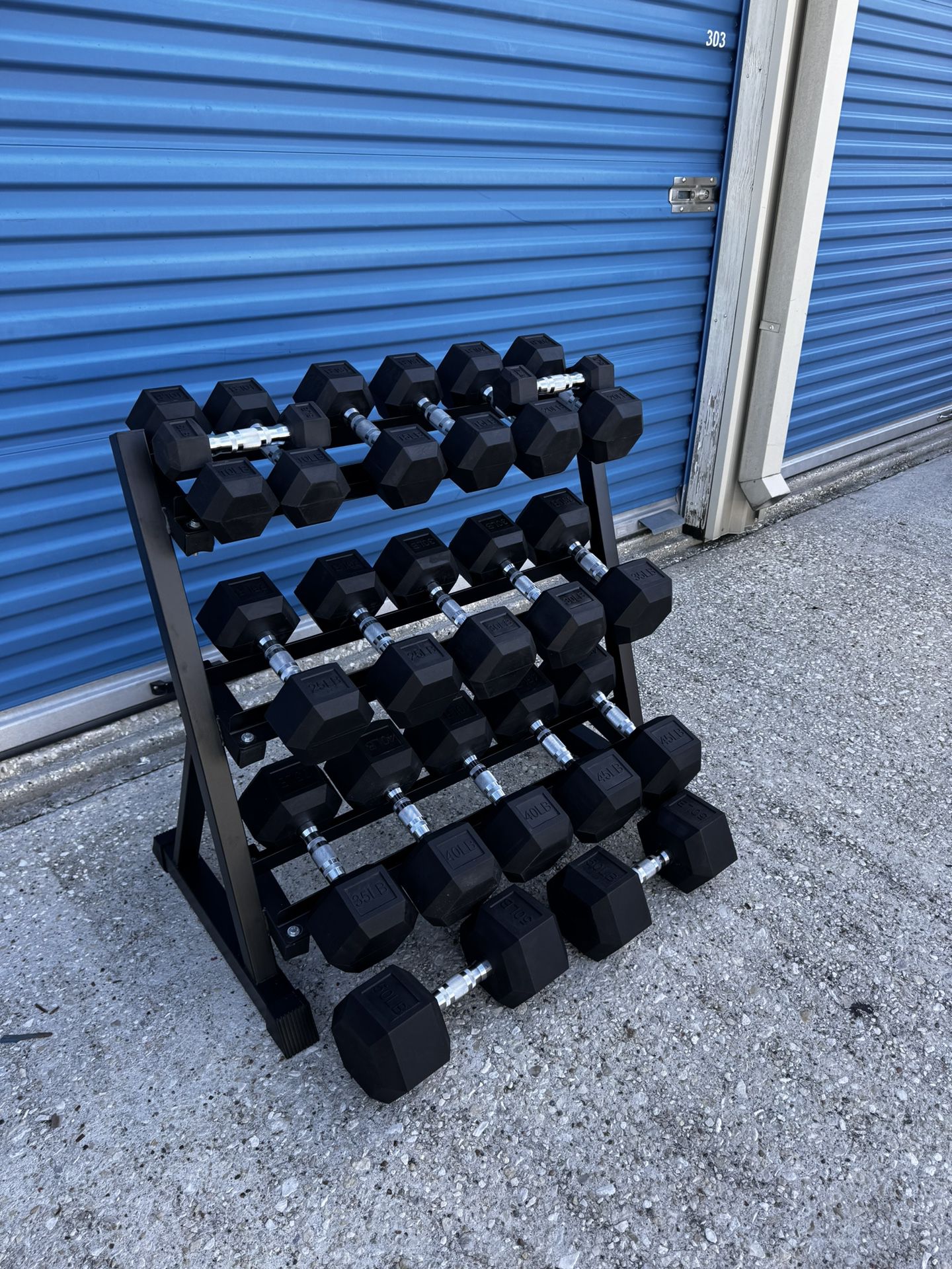 Dumbbell Set Brand New In The Box With Rack 