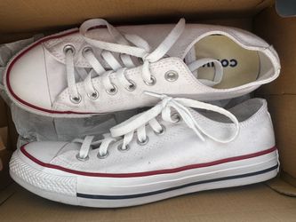 White low converse size 8