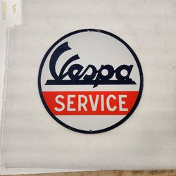 Parts Vespa Service  Italian Motor Scooter  Steel Metal Sign 