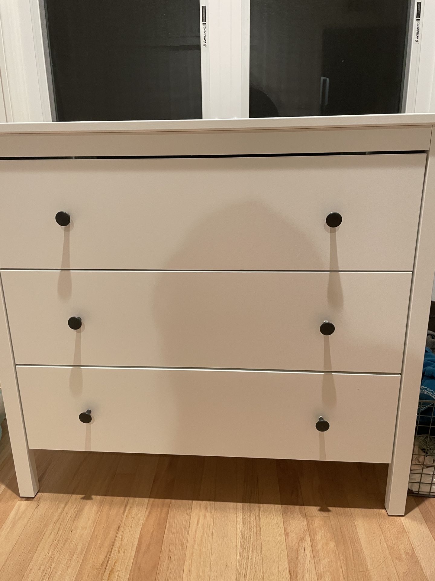 IKEA KOPPANG 3-drawer chest, white, 35 3/8x32 5/8 "