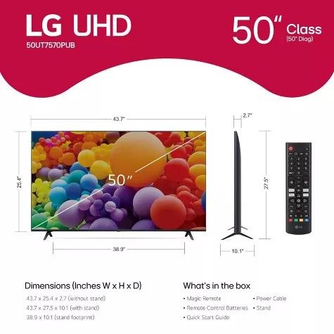 50" LG 4K Smart Tv