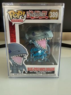 Blue eyes white dragon signed pop