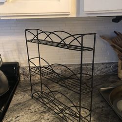 Spice Rack Black Metal