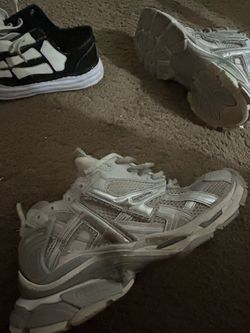 Authentic white and silver runners size 45