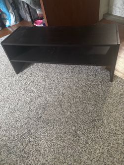 Dark brown stackable wood shelf