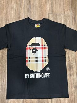 Black burberry Bape shirt size SMALL