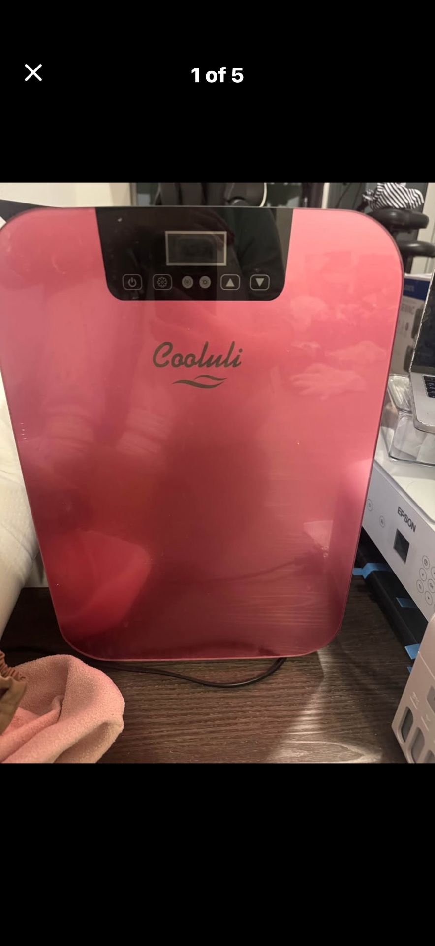 Cooluli 20l Mini Fridge For Bedroom - Car, Office Desk & Cosmetics/ food refrigerator - Glass Front