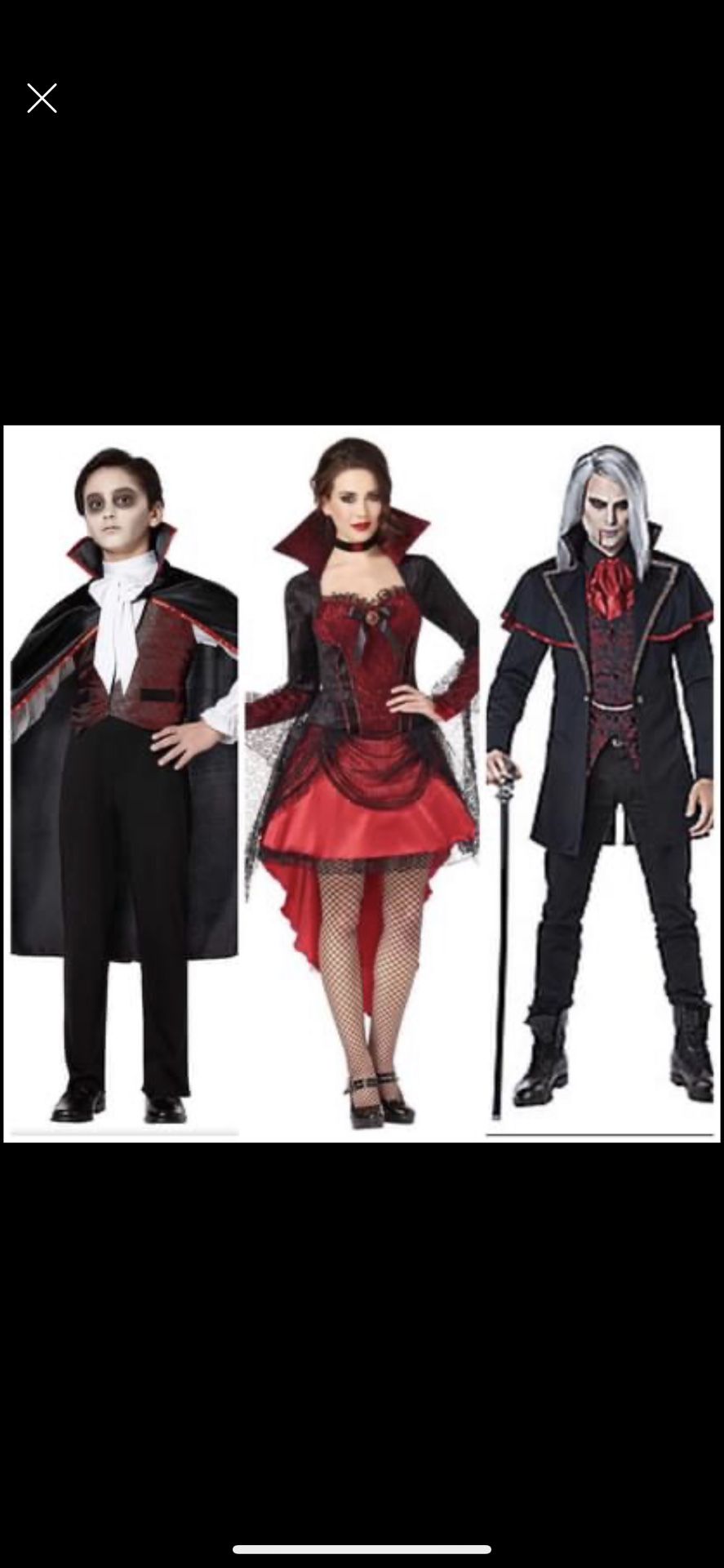 Vampire halloween costumes