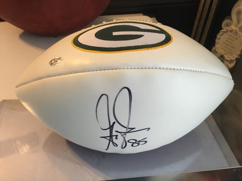 Greg Jennings autographed Green Bay Packers football
