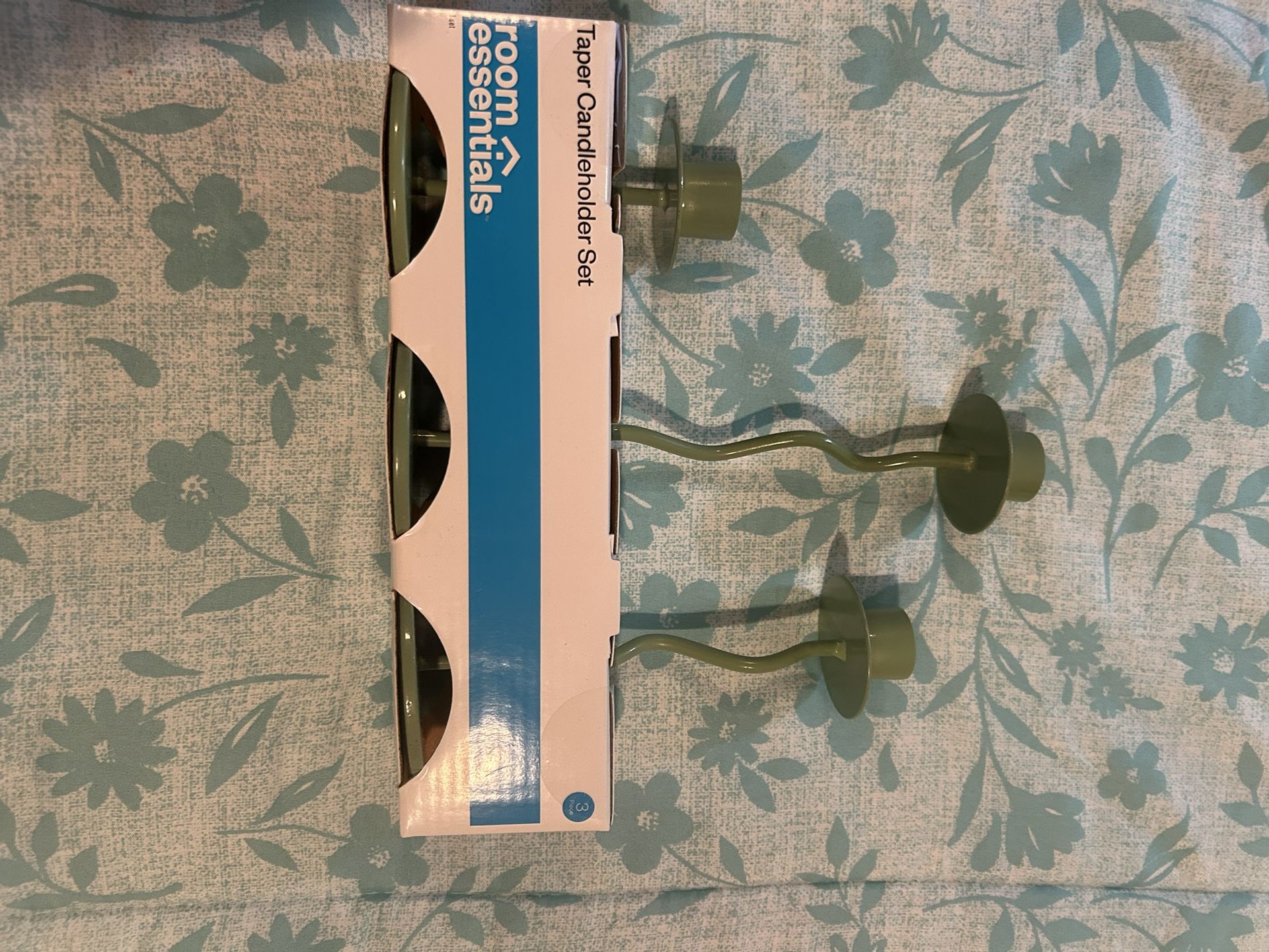 Green Taper Candle Holder